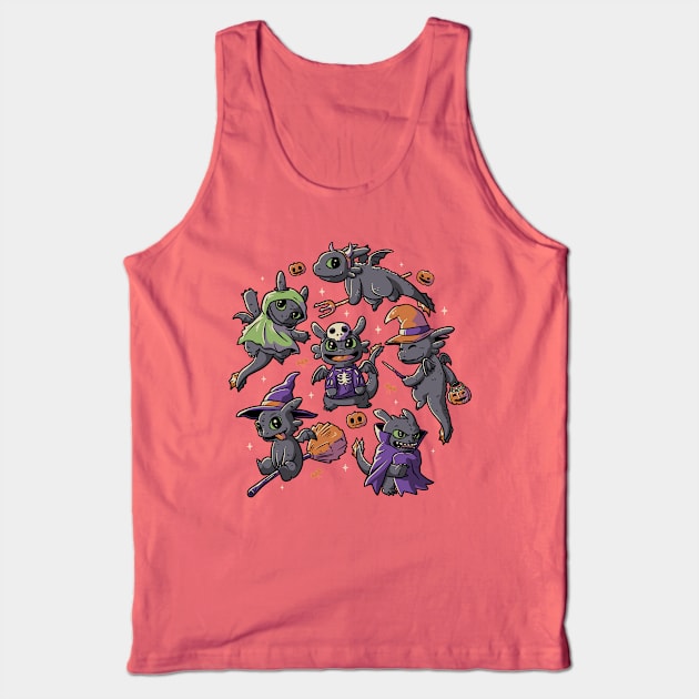 Halloween Dragons Cute Spooky Night Furys Tank Top by eduely